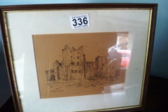336-Fred-Lawson-Framed-Sketch-of-Bolton-Castle-1959