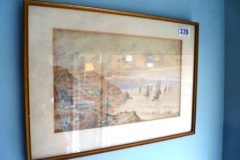 339-Watercolour-of-Runswick-Bay-by-J-Speedy