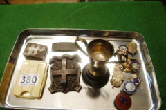 380-Tray-with-Badges-Trophy-etc
