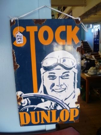 137-Antique-Enamelled-Stock-Dunlop-Advertising-Sign