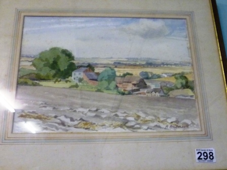 298-Framed-Watercolour-by-Helen-Anderson-of-Compton-Beauchamp