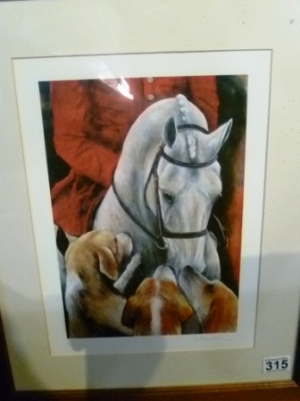 315-Framed-Print-of-Horse-and-Hounds