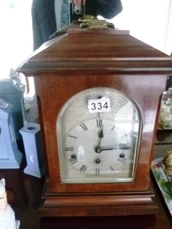 334-Ornate-Wood-Cased-Mantle-Clock