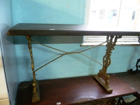 416-Rectangular-Pub-Table-Ornate-Wrought-Base-approx.-45ins-x-23ins