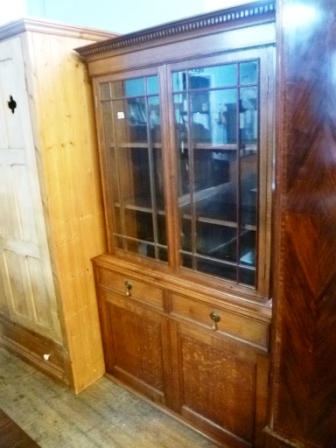 424-Glass-Front-Bookcase-with-Cupboard-Under