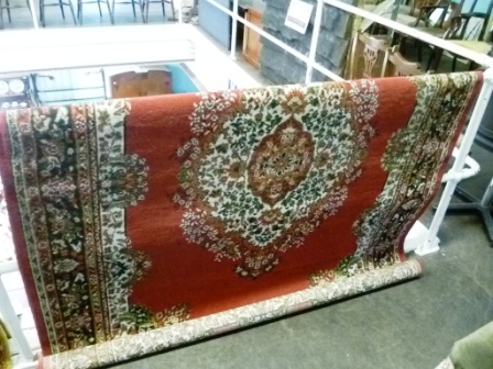 456-Red-Base-Coloured-Rug-with-Patterned-Details