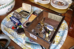 157-Tray-of-Buttons-Badges-Lighters-etc