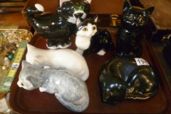 194-Tray-of-Cat-Figures