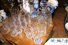 272-Tray-of-Crystal-Decanters-Whisky-Glasses-etc