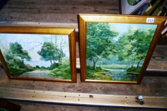 309-2-Gilt-Framed-Woodland-Scenes