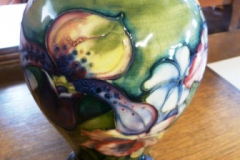 0118-Signed-Moorcroft-Orchid-Design-Vase-damage-to-rim