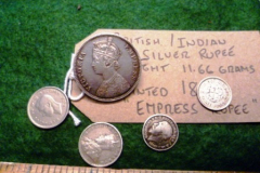 0395-British-Indian-Rupee-and-4-Other-Silver-Coins