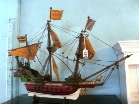 0139-Model-Sailing-Ship-on-Stand