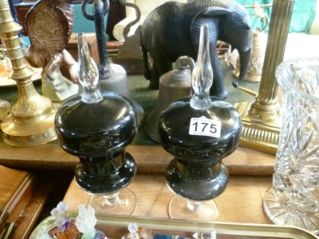 0175-Pair-of-Black-Glasses-Lidded-Vases
