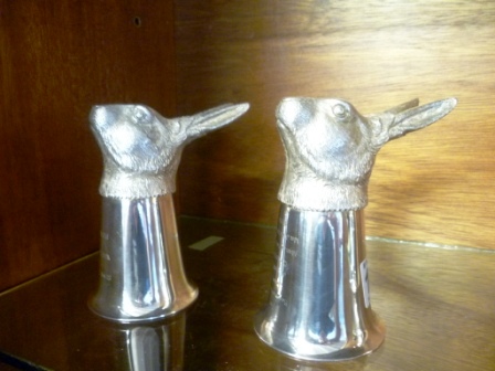 0191-Pair-of-Plated-Rabbit-Head-Presentation-Drinking-Cups