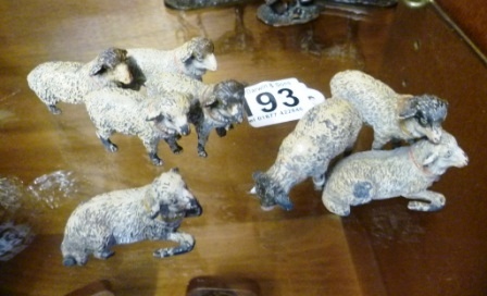 0193-Small-Painted-Metal-Sheep-Figures