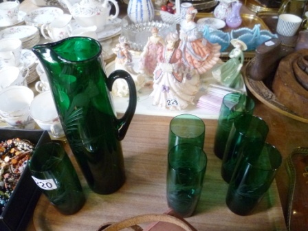 0220-Green-1970s-Jug-and-Glassware-Set