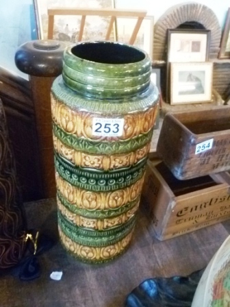0253-Green-Decorated-German-Vase