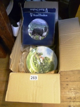 0269-Box-of-Assorted-Royal-Doulton-Picture-Plates-etc