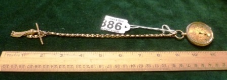 0386-18ct-Fob-Watch-AF-9ct-Chain