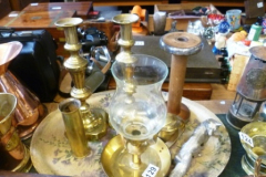 0129-Brass-Candlesticks-Lamp-etc