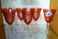 0144-Set-of-6-Ruby-Decorated-Wine-Glasses