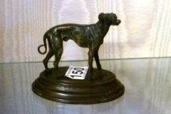 0150-Small-Bronzed-Figure-of-a-Dog-on-Plinth