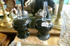 0175-Pair-of-Black-Glasses-Lidded-Vases