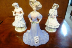 0113-2-Royal-Worcester-and-1-Coalport-Figurine