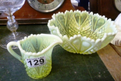 0129-Vaseline-Glass-Bowl-and-Jug