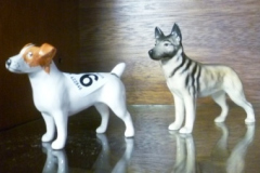 0136-2-Beswick-Dog-Figures-Jack-Russell.-German-Shepherd
