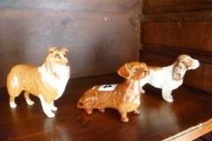 0144-3-Beswick-Dogs-Rough-Collie-Dachshund-Cocker-Spaniel