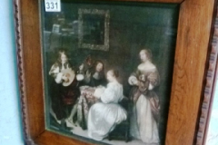 0331-Framed-Picture-of-Ladies-and-Gentleman-and-Mandolin-Player