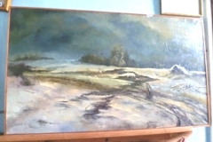 0333-Large-Signed-Oil-Paining-of-Snow-Scene