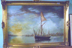 0304-Oil-on-Canvas-Painting-of-a-Ship-by-Cotterill