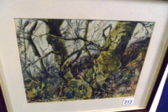 0313-Framed-Woodland-Watercolour-by-E-J-Rawlings