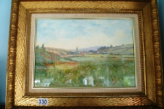 0330-Framed-Painting-of-Countryside-Scene-Signed-Harry-S-Horne