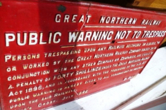 0334-Cast-Iron-Great-Northern-Railway-Trespass-Sign