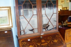 0402-Antique-Inlaid-Bureau-Bookcase