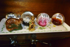 102-Four-Paperweights-Incl.-Caithness-and-a-Beswick-Otter-Wade-Jack-Horner