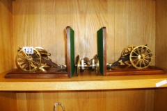 122-Pair-of-Brass-Model-Cannon-Book-Ends-and-Desk-Cannon