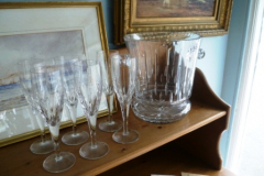 156-Glass-Ice-Bucket-and-6-Champagne-Flutes