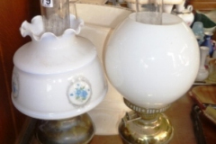 179-Two-Brass-Oil-Lamps-with-Opaque-Glass-Shades