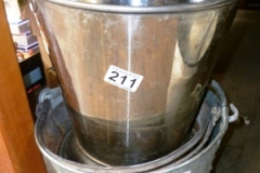 211-Assorted-Buckets-Incl.-Aluminium-and-Stainless-Steel