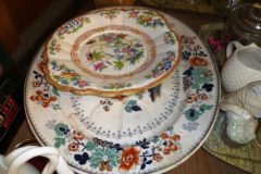 313-Vintage-Decorated-Side-Plate-and-Servings-Plate