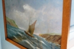 321-Framed-Oil-on-Canvas-of-Sail-Boat-at-Sea