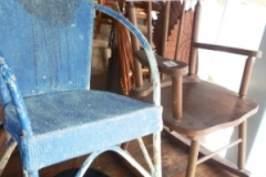 414-Childs-Rocking-Chair-and-Blue-Coloured-Wicker-Chair