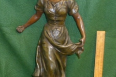 043-Bronzed-Figure-of-Girl-Signed-S-Kinsburger-AS