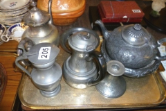 205-Tray-inc-Pewter-Candlestick-Teapots-Bowls-etc