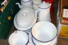 224-Tray-of-Enamel-Plates-Billy-Cans-Meat-Dish-etc